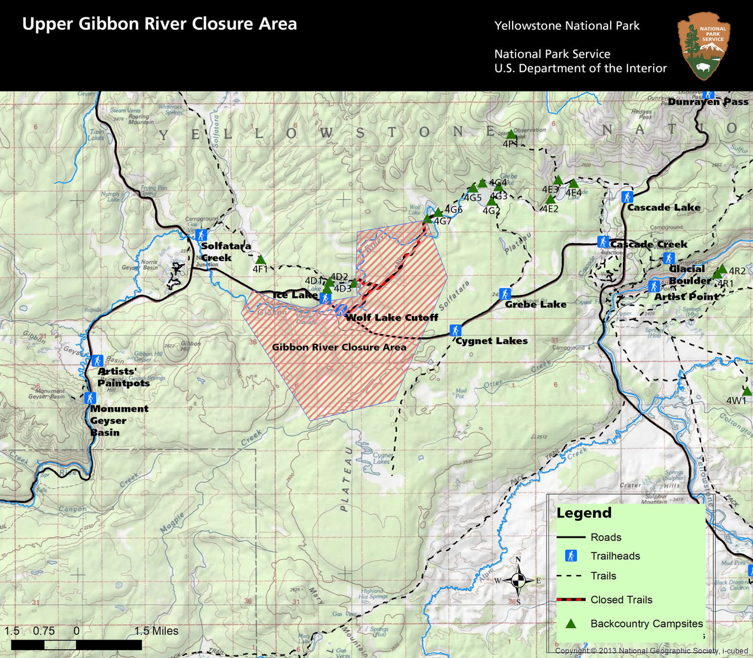 Gibbon River closure area